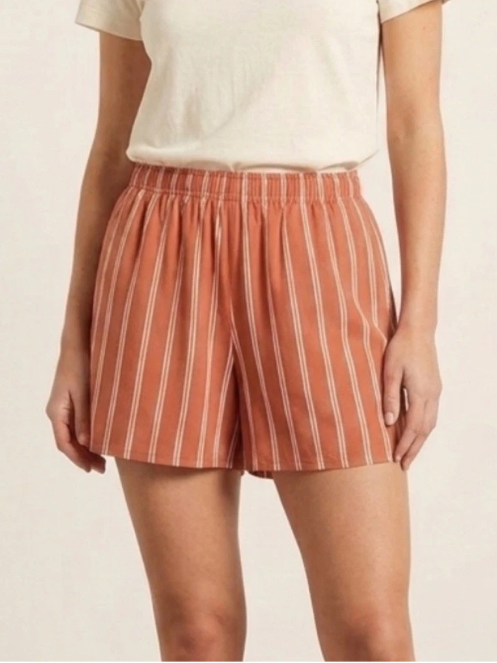 Hering Brazilian two fishes High Waist Orange White Shorts XL